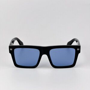 Off-White LAWTON Sunglasses – Black Square Frame Blue Lense| Model OERI109 1045
